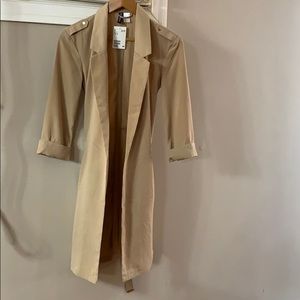 Women tan duster